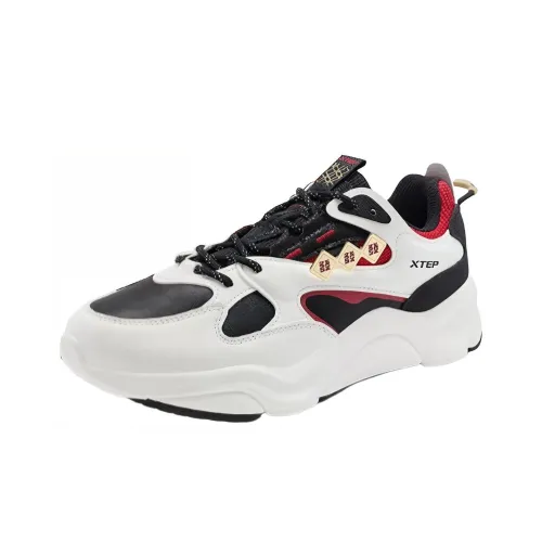 China Post x XTEP Mifan противоскользящий низкий топ повседневный мужской черный белый красный