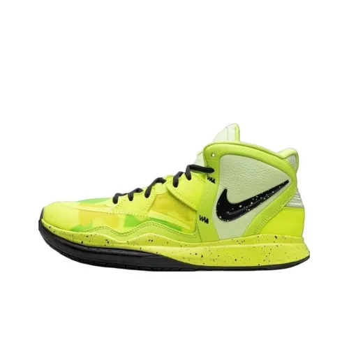 nike Kyrie Infinity Shock Absorbers Slip-Resistant Abrasion-Resistant MID Топ Баскетбольные кроссовки Мужские Неоново-зеленый