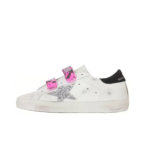 Golden Goose Old School Low Топ Скейтборд Кроссовки Женские Белые Серебряный Звезда