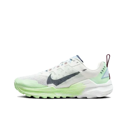 Nike Wildhorse 8 Устойчивый к истиранию Дышащий Верх Низкие Кроссовки для Трейла Беговые Мужские Белые Зеленые