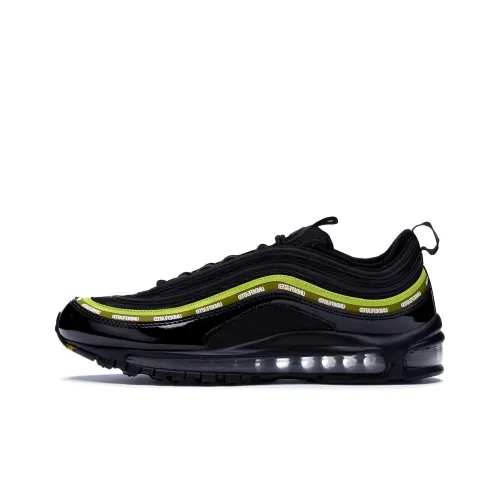 UNDEFEATED x Nike Air Max 97 Low Топ Air Cushion Беговые кроссовки Мужские Черные Желтые
