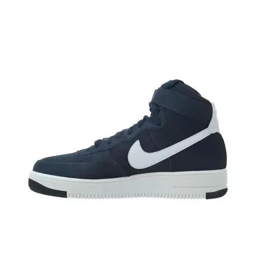 Nike Air Force 1 Ultraforce Lthr Амортизация Износостойкие Высокие Кроссовки для скейтбординга Мужские Темно-синие