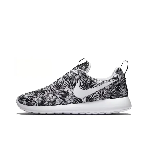 Nike Roshe One Беговые кроссовки Низкий топ Черный/Белый Унисекс