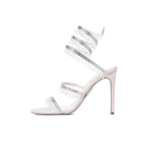 RENE CAOVILLA One Ремешок Сандалии 10,5 см Женские Серебряные