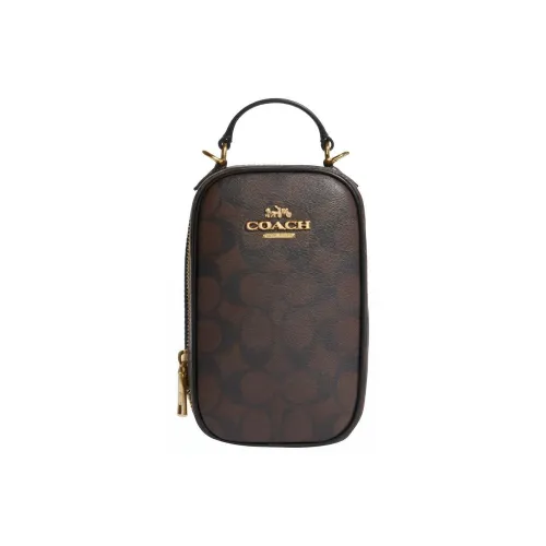 COACH ЭВА Чехол для телефона из искусственной кожи сумка сумка через плечо сумка через плечо мини женская коричневый и черный