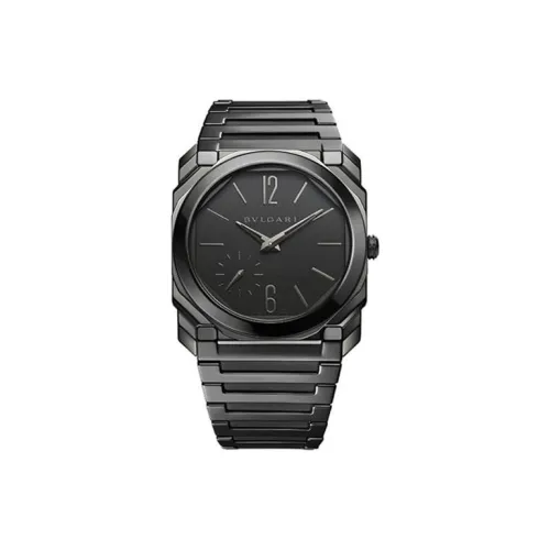 BVLGARI Octo Finissimo Часы Корпус Из Черной Керамики С Полированной Пескоструйной Отделкой,циферблат Из Черной Керамики