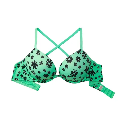Victoria's Secret Розовый Девичий Бюстгальтер Женский Мятно-зеленый Цветочный принт