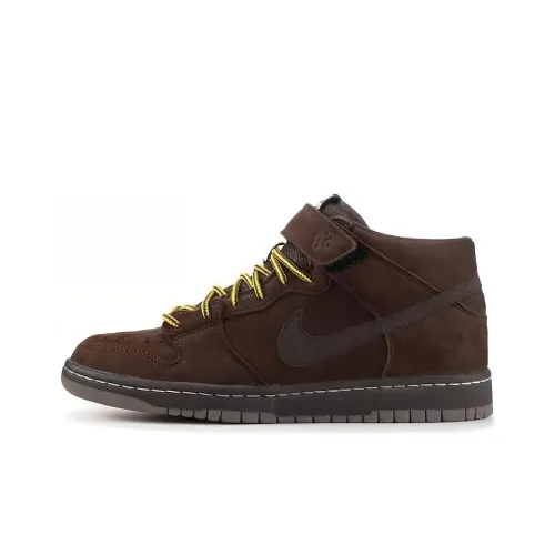 Nike Dunk SB Амортизация Износостойкий MID Топ Скейтборд Кроссовки Унисекс Коричневый