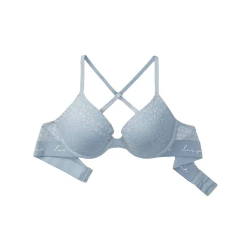Victoria's Secret Розовый 4831 Сборка Украшение сборкой Позиционирование стиля WEAR EVERYWHERE PUSH UP Бюстгальтер Женские Mist Синий