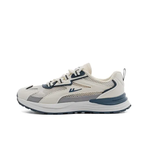Warrior Slip-resistant Abrasion-resistant Breathable Lightweight Low-top Running Shoes Unisex Beige Dusty Blue Gray