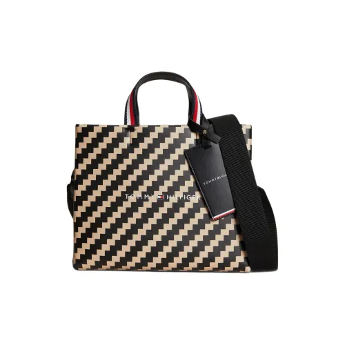 Tommy Hilfiger ПУ (полиуретан) Тоут Сумка Сумка Обычный Женские Черный и Белый С принтом