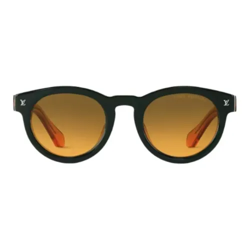 LOUIS VUITTON Ацетат Круглые Солнцезащитные очки Мужские Черные