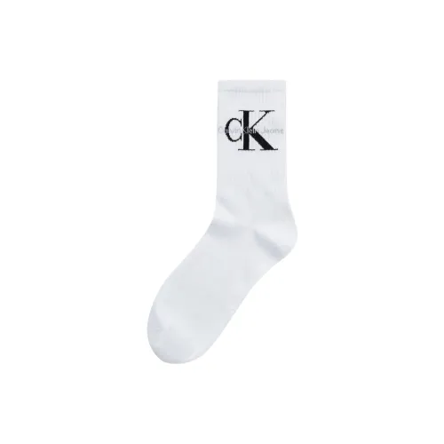 Calvin Klein 1 упаковка Белые Мужские носки MID до икры