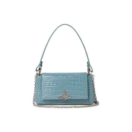 Vivienne Westwood Hazel Коровья кожа Сумка через плечо Женская Синяя