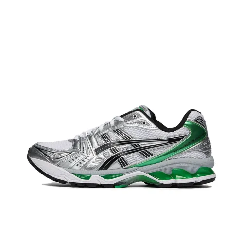 Asics Gel Kayano 14 Беговые кроссовки Низкий топ Серебристый Черный Зеленый Мужской
