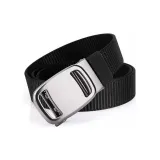 Черный с серебряной пряжкой