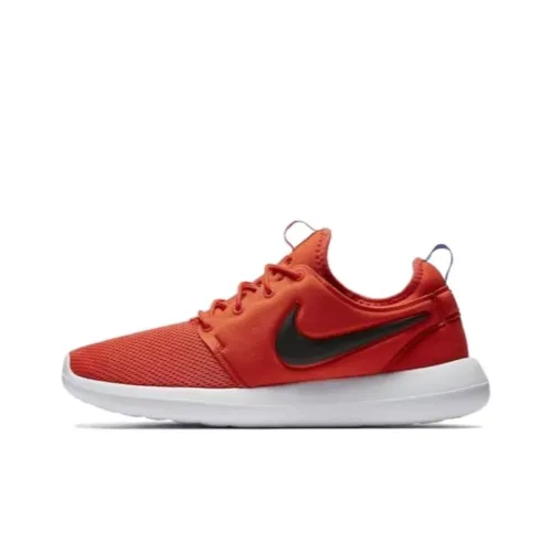 Nike Roshe Two Амортизация Устойчивость к истиранию Противоскользящий Легкий Низкий Топ Беговые кроссовки Унисекс Оранжевый Черный