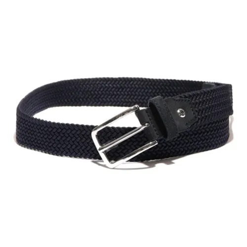 J.Lindeberg Ткани вязаные Дизайн Шпилька Ремень Мужской Черный Ширина 3,5CM