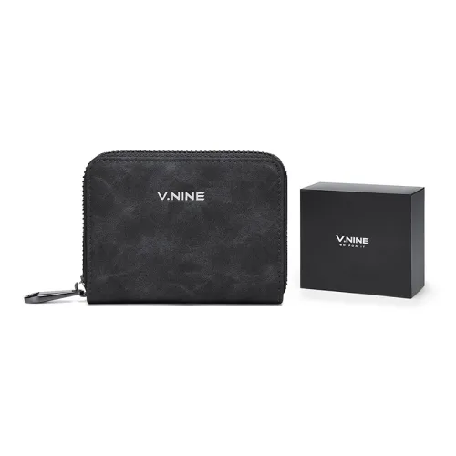 V.NINE Синтетическая кожа Кошелек для монет держатель для карт средний мужской коричневый черный синий
