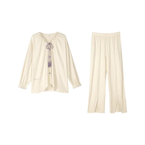 XUANZHITING Пижамный комплект женский светло-абрикосовый