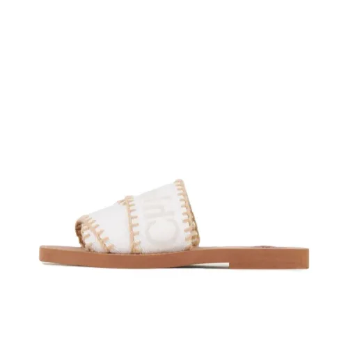 Chloe Вуди Слипоны Женские Белые