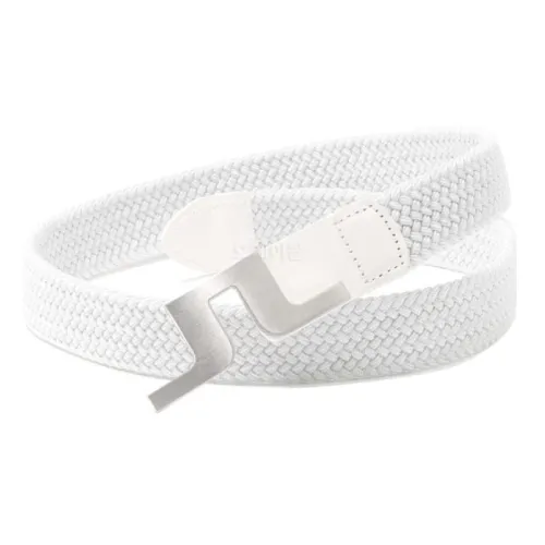 J.Lindeberg Логотип Дизайн Плавная Застежка Ремень Мужской Белый Ширина 3,5CM