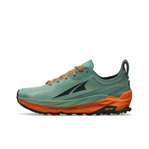 Altra Olympus 5 Беговые кроссовки Низкий топ Зеленый оранжевый Мужской