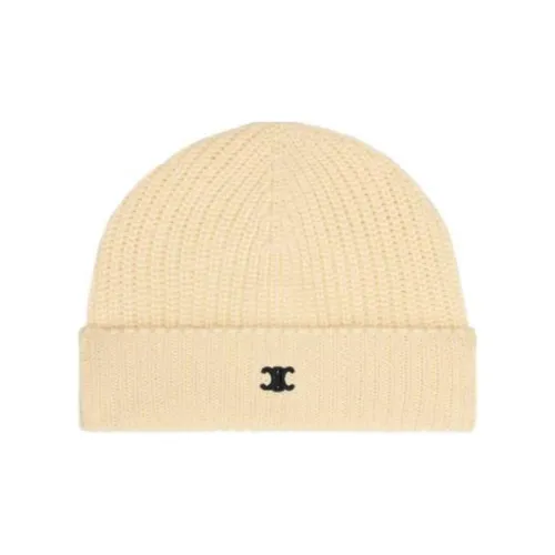 CELINE Хлопок Шапки-бини Мужской Экрю