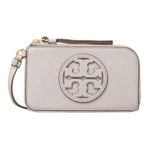 TORY BURCH Miller Кожа Кошелек Держатель для карт Женский Bay Серый