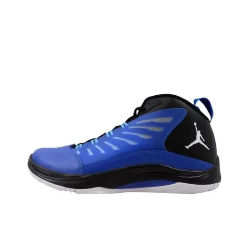 Джордан Prime Fly 2 Амортизация Износостойкий MID Топ Винтажные Баскетбольные Кроссовки Унисекс Черный Синий