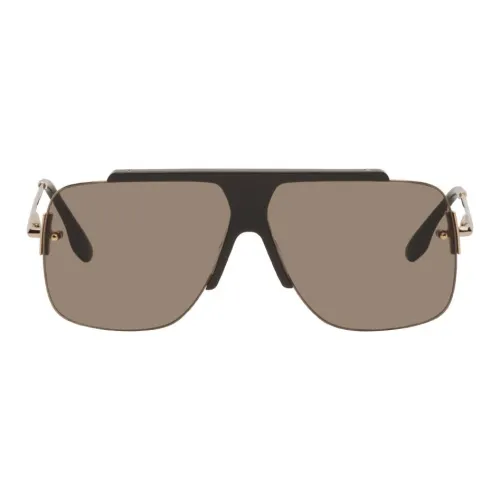 VICTORIA BECKHAM Металлические Ацетатные Солнцезащитные Очки Женские Коричневые