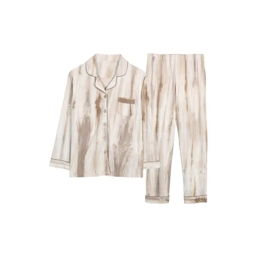 PBENO PD Пижамный комплект Женские Кокосовый зеленый Пшеница