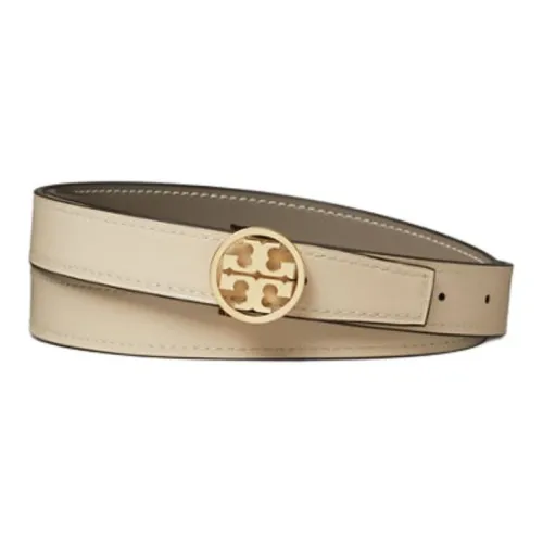 TORY BURCH Двойной Сided Design Кожаные ремни Унисекс Бежевый