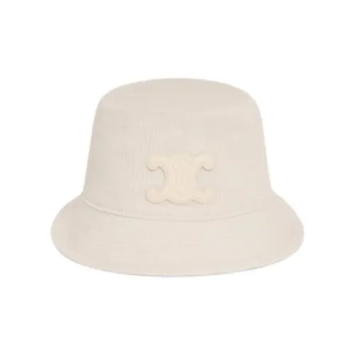 CELINE Вельвет Шляпы ведра Женские Экрю