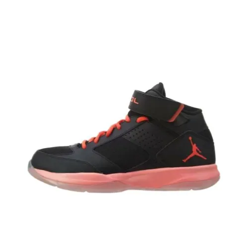 Jordan Flight 45 Противоскользящий Устойчивый к истиранию MID Топ Винтажные баскетбольные кроссовки Мужские Черные Красные