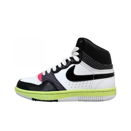 Nike Court Force Hi Амортизация Износостойкий MID Топ Скейтборд Кроссовки Унисекс Черный Белый Зеленый