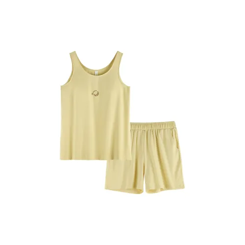 Xuan Liang Pajama Комплект Женский Кремовый Желтый