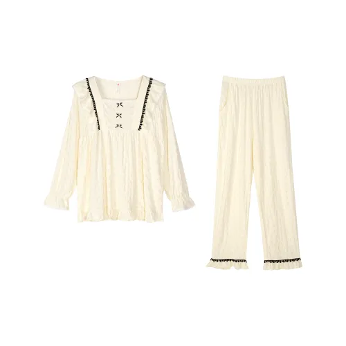 XUANZHITING Пижамный комплект женский светло-желтый