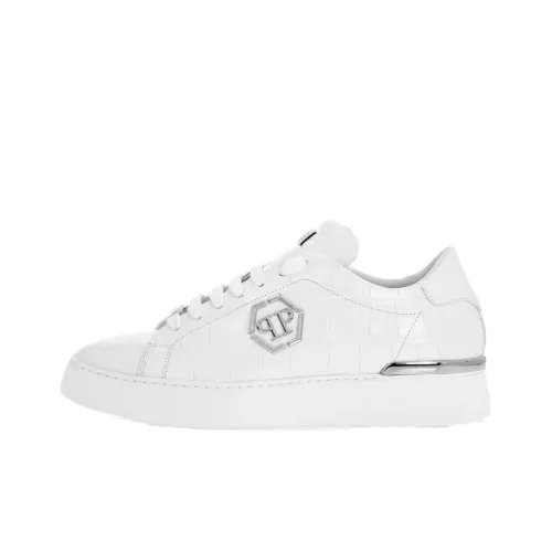 PHILIPP PLEIN Низкие кроссовки для скейтбординга Мужские Белые