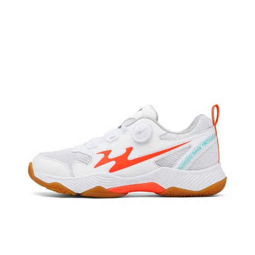 Binary Бадминтон Обувь Низкий Топ Белый Оранжевый Унисекс
