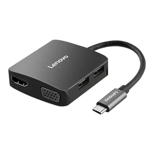 Lenovo Тип C To HDMI VGA Converter с USB C Hub для 4K дисплея Casting Док-станция F1 C06