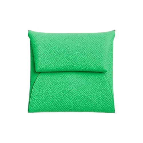 HERMES Bastia Epsom Телячья кожа Кошелек Женские 0Z Vert Comics Комикс Зеленый 0S Vert Fizz Пузырьковый зеленый