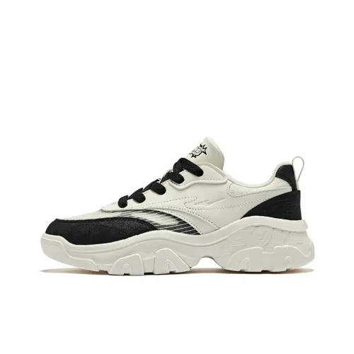 Erke Интимный Устойчивый к истиранию Дышащий Низкий Топ Casual Женский Микрокристалл Белый Джет Черный