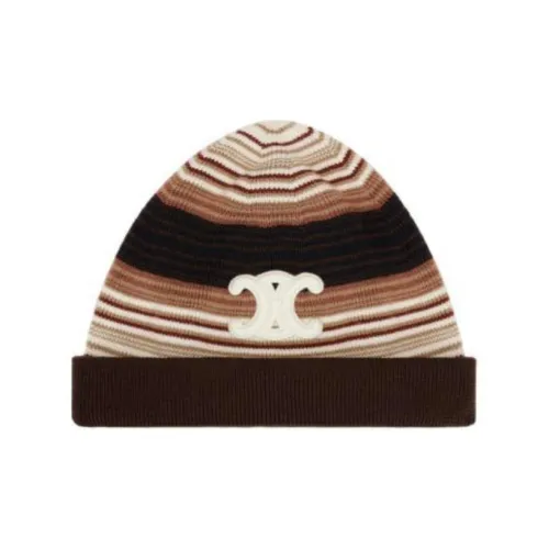 CELINE Шерстяные шапки Женские Коричневый