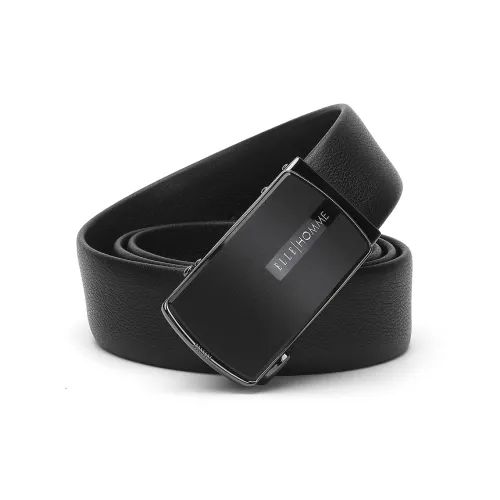 ELLE HOMME Автоматическая застежка ремня матовый сплав застежка модный верхний слой коровьей кожи ремень мужской черный ширина 3,55 см