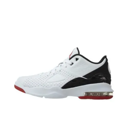 Джордан Franchise Slip-Resistant Abrasion-Resistant Low Top Vintage Баскетбольные Кроссовки Мужские Белый Красный