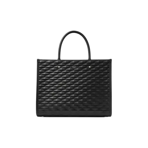 Jimmy Choo Avenue Ромб Тисненый 3D Кожа Тоут Сумка Сумка для покупок Сумка на плечо Сумка среднего размера Женская Черная
