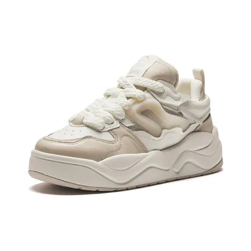 ANTA Противоскользящие амортизаторы низкие топ кеды для скейтбординга женские экрю