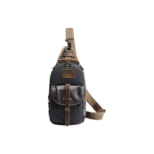 WAY ONE Canvas Sling Bag Standard Unisex Multicolor