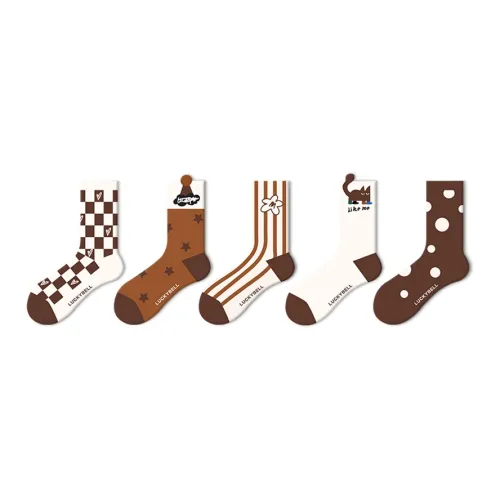 MIOJUER Носки Crew Женские 5 пар смешанные цвета